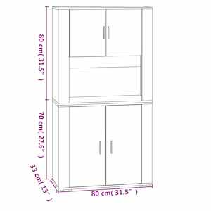 Skříň highboard bílá kompozitní dřevo - obrázek 12