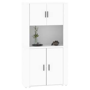 Skříň highboard bílá kompozitní dřevo - obrázek 6