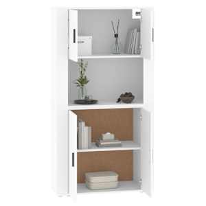 Skříň highboard bílá kompozitní dřevo - obrázek 7