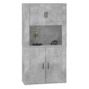 Skříň highboard betonově šedá kompozitní dřevo - obrázek 6