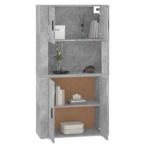 Skříň highboard betonově šedá kompozitní dřevo - obrázek 7