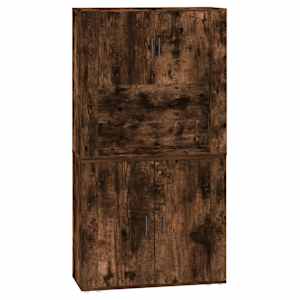 Skříň highboard kouřový dub kompozitní dřevo - obrázek 2