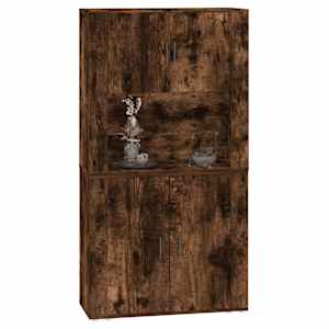 Skříň highboard kouřový dub kompozitní dřevo - obrázek 6