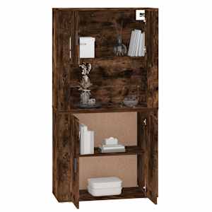 Skříň highboard kouřový dub kompozitní dřevo - obrázek 7