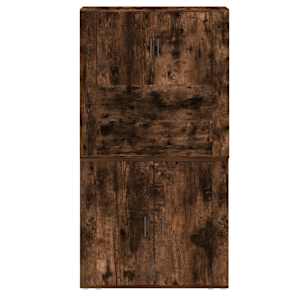 Skříň highboard kouřový dub kompozitní dřevo - obrázek 8