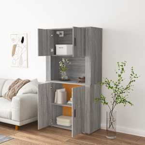 Skříň highboard šedá sonoma kompozitní dřevo - obrázek 3