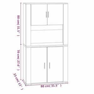 Skříň highboard šedá sonoma kompozitní dřevo - obrázek 13