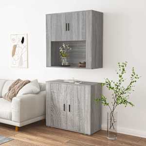 Skříň highboard šedá sonoma kompozitní dřevo - obrázek 4