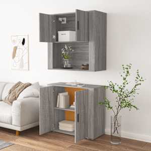 Skříň highboard šedá sonoma kompozitní dřevo - obrázek 5