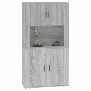 Skříň highboard šedá sonoma kompozitní dřevo - obrázek 6