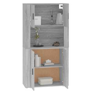 Skříň highboard šedá sonoma kompozitní dřevo - obrázek 7