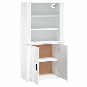 Skříň highboard bílá kompozitní dřevo - obrázek 6