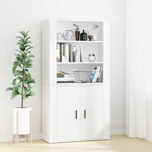Skříň highboard bílá kompozitní dřevo - obrázek 1