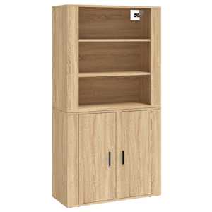 Skříň highboard dub sonoma kompozitní dřevo - obrázek 2