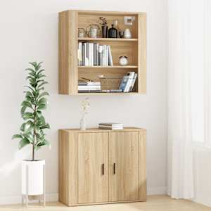 Skříň highboard dub sonoma kompozitní dřevo - obrázek 3