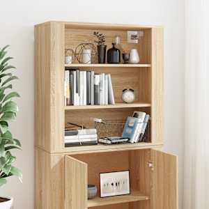 Skříň highboard dub sonoma kompozitní dřevo - obrázek 4
