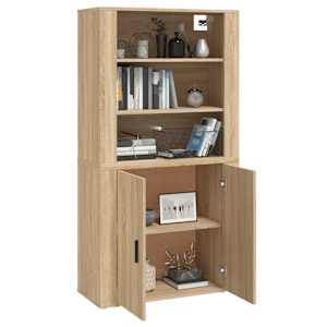 Skříň highboard dub sonoma kompozitní dřevo - obrázek 5