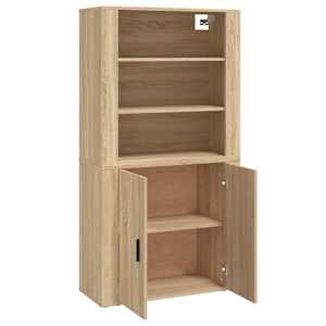 Skříň highboard dub sonoma kompozitní dřevo - obrázek 6