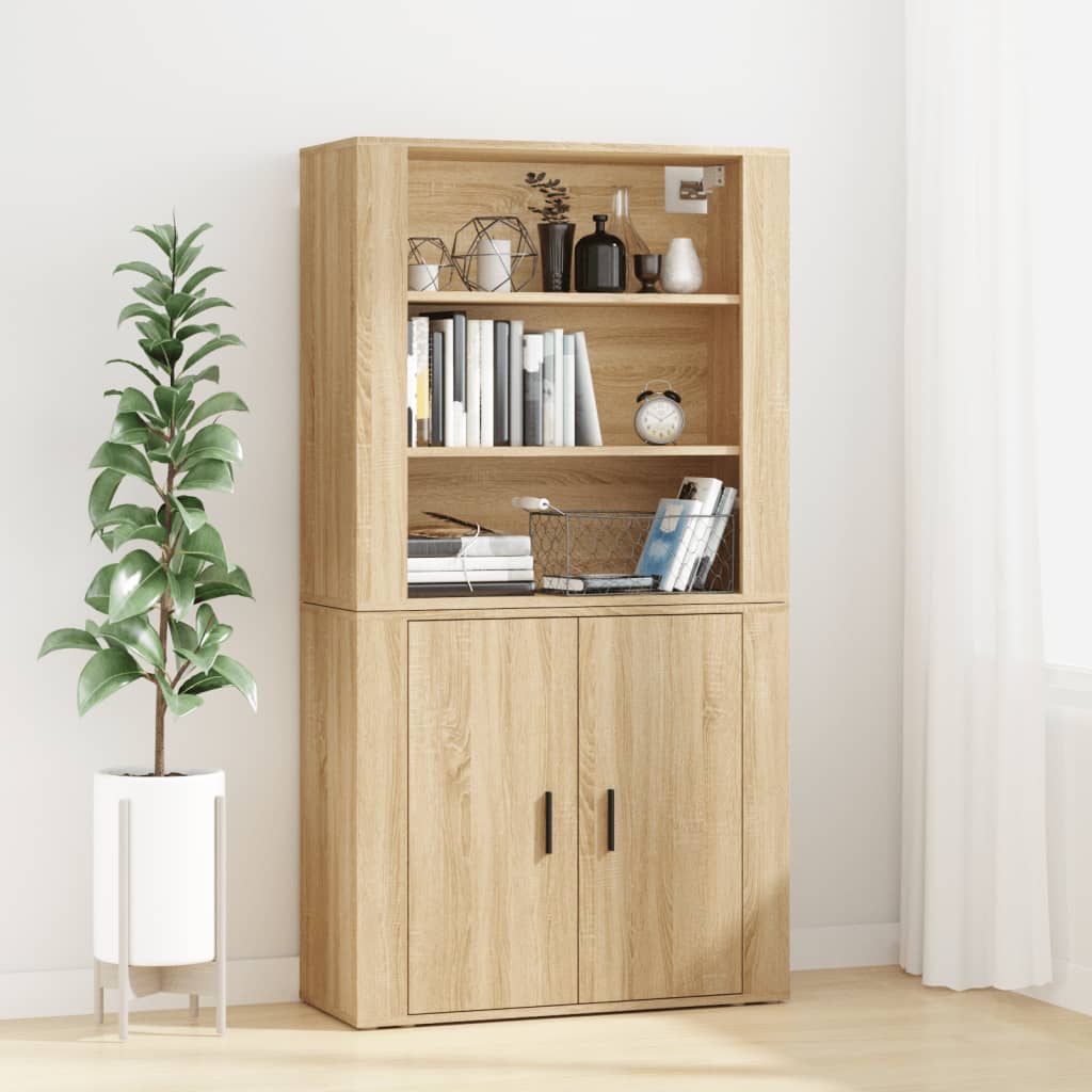 vidaXL Highboard Sonoma-Eiche Holzwerkstoff