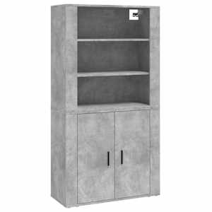 Skříň highboard betonově šedá kompozitní dřevo - obrázek 2