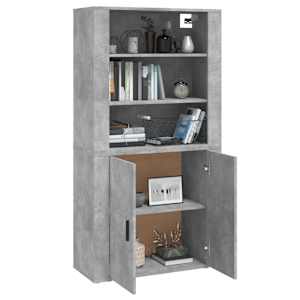 Skříň highboard betonově šedá kompozitní dřevo - obrázek 5