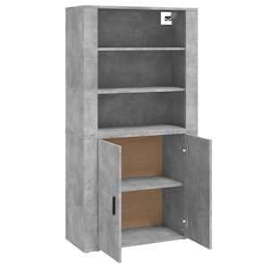 Skříň highboard betonově šedá kompozitní dřevo - obrázek 6