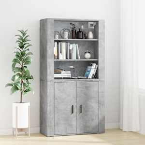 Skříň highboard betonově šedá kompozitní dřevo - obrázek 1