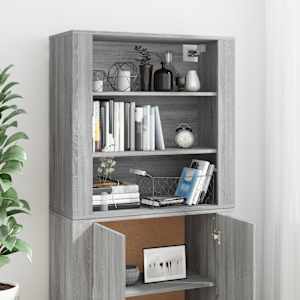 Skříň highboard šedá sonoma kompozitní dřevo - obrázek 4