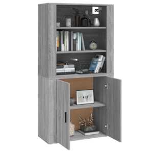 Skříň highboard šedá sonoma kompozitní dřevo - obrázek 5