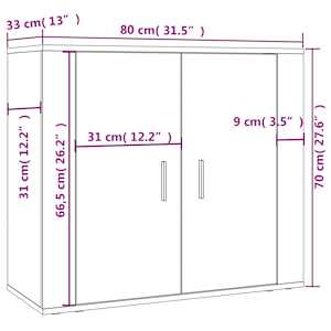 Skříň highboard šedá sonoma kompozitní dřevo - obrázek 11