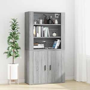 Skříň highboard šedá sonoma kompozitní dřevo - obrázek 1