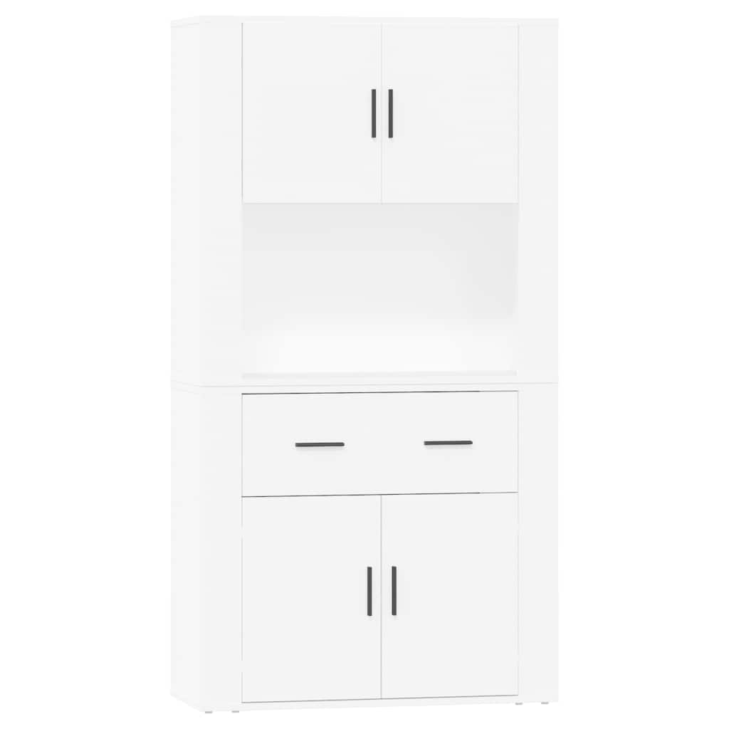 VidaXL Hoge Kast Bewerkt Hout Wit