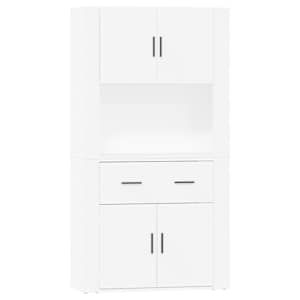 Skříň highboard bílá kompozitní dřevo - obrázek 2
