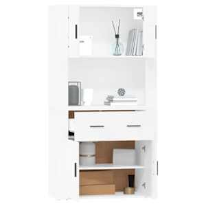Skříň highboard bílá kompozitní dřevo - obrázek 7