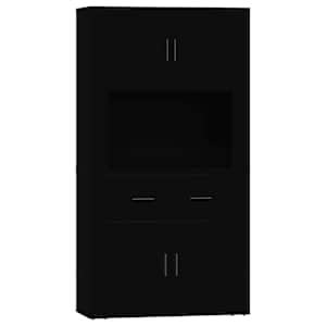 Skříň highboard černá kompozitní dřevo - obrázek 2