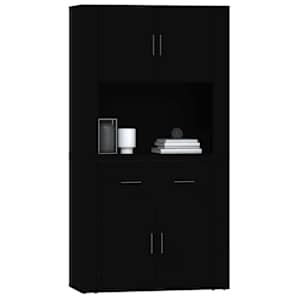 Skříň highboard černá kompozitní dřevo - obrázek 6
