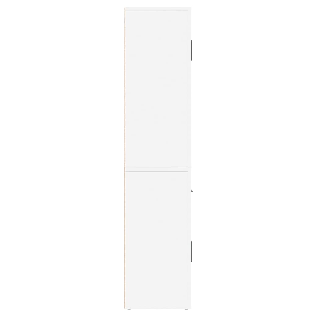 Skříň highboard bílá s vysokým leskem kompozit