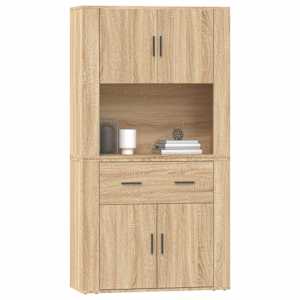 Skříň highboard dub sonoma kompozitní dřevo - obrázek 6