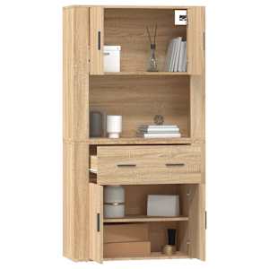 Skříň highboard dub sonoma kompozitní dřevo - obrázek 7