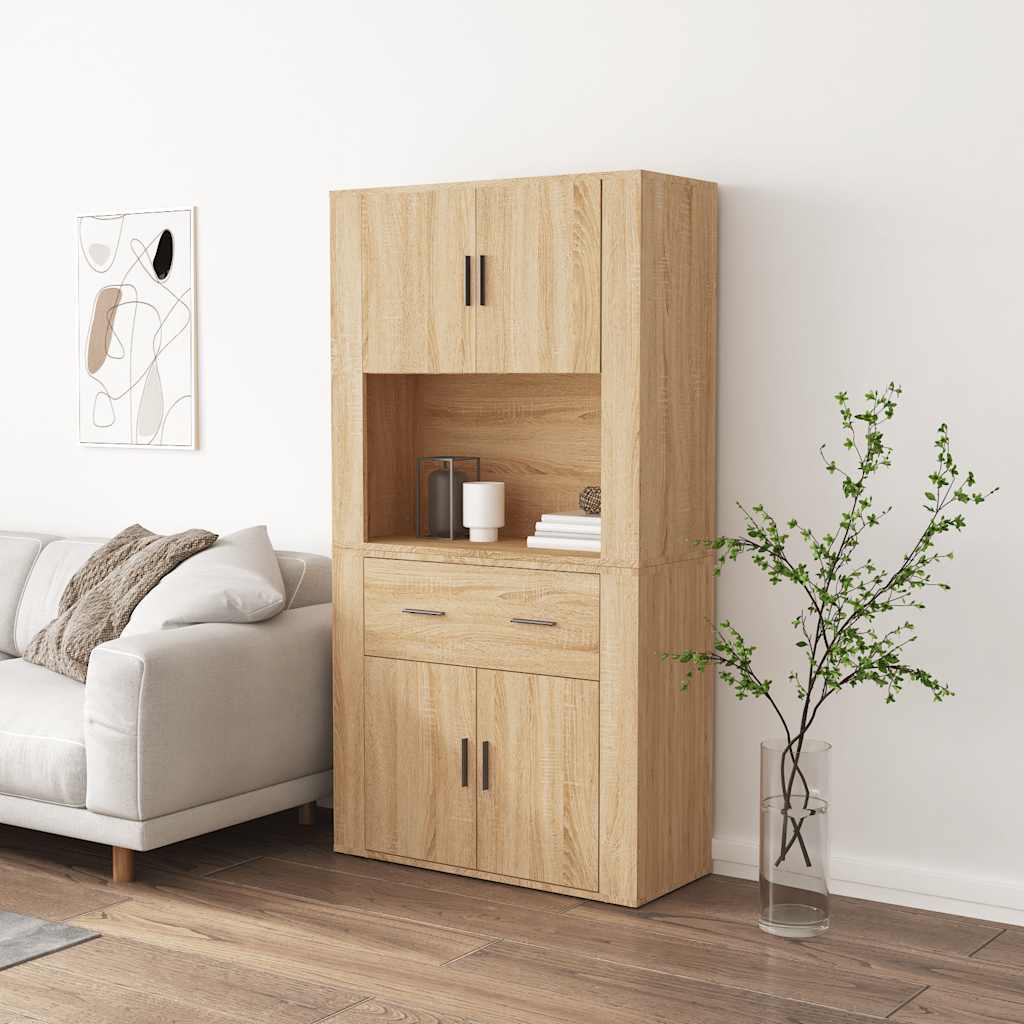 vidaXL Highboard Sonoma-Eiche Holzwerkstoff