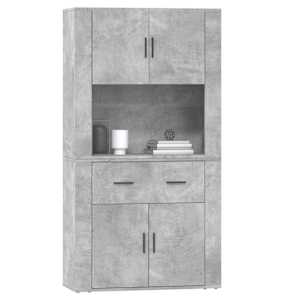 Skříň highboard betonově šedá kompozitní dřevo - obrázek 6