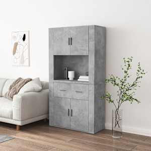Skříň highboard betonově šedá kompozitní dřevo - obrázek 1