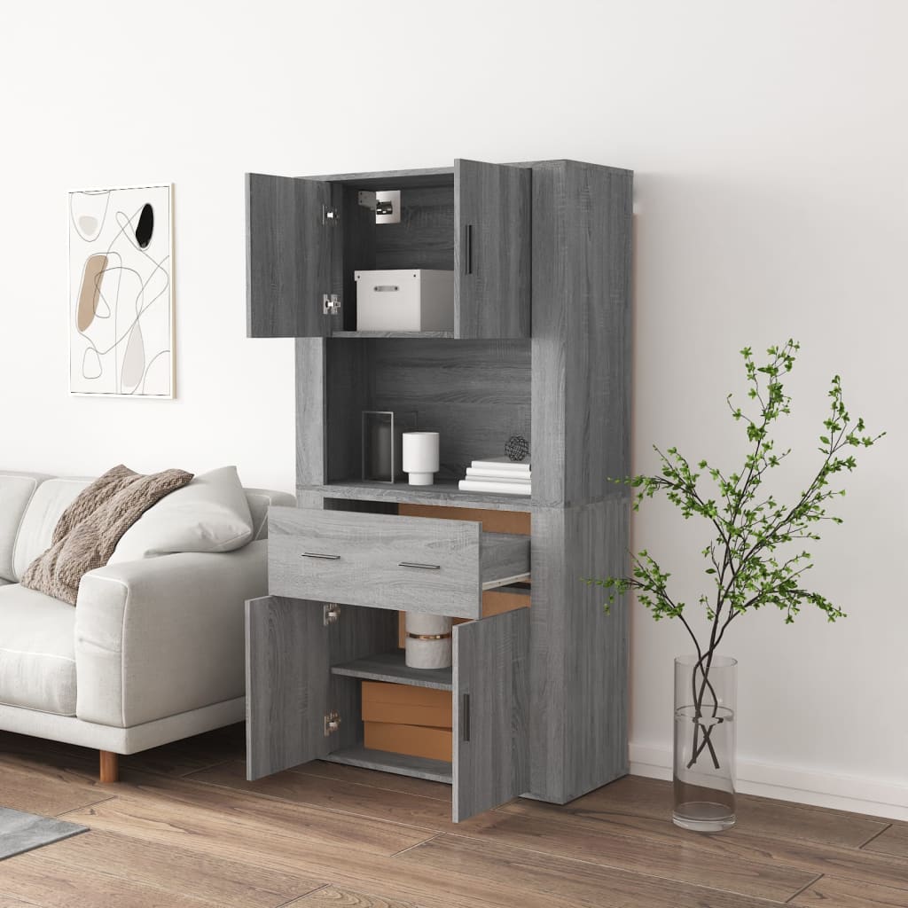 Thumbnail - vidaXL Highboard Grau Sonoma Holzwerkstoff