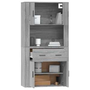 Skříň highboard šedá sonoma kompozitní dřevo - obrázek 7