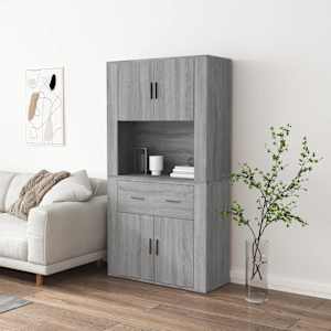 Skříň highboard šedá sonoma kompozitní dřevo - obrázek 1