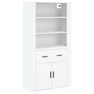 Skříň highboard bílá kompozitní dřevo - obrázek 2