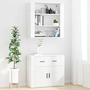 Skříň highboard bílá kompozitní dřevo - obrázek 3