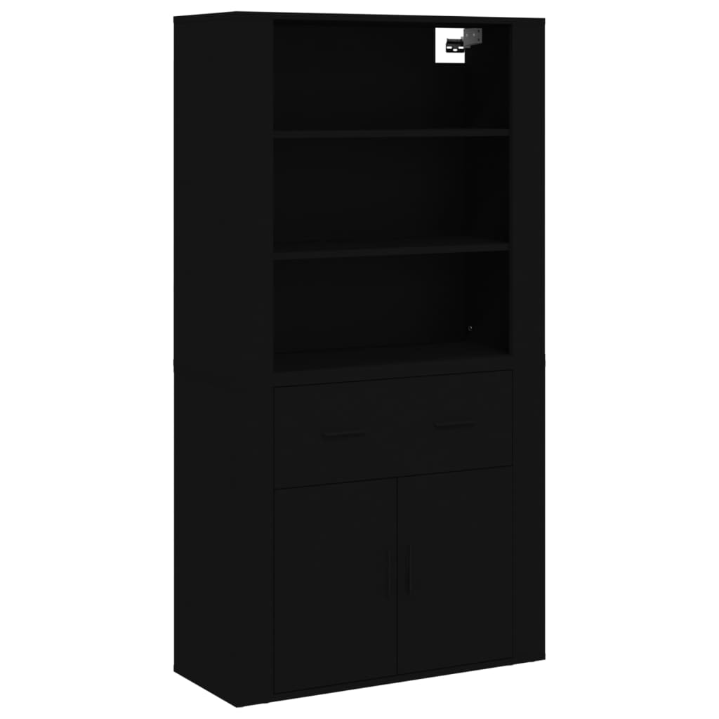 vidaXL Skříň highboard černá kompozitní dřevo