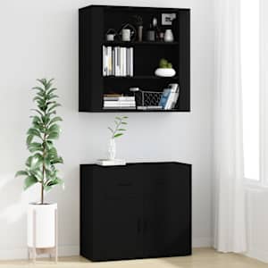 Skříň highboard černá kompozitní dřevo - obrázek 3