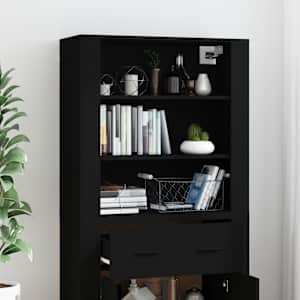 Skříň highboard černá kompozitní dřevo - obrázek 4